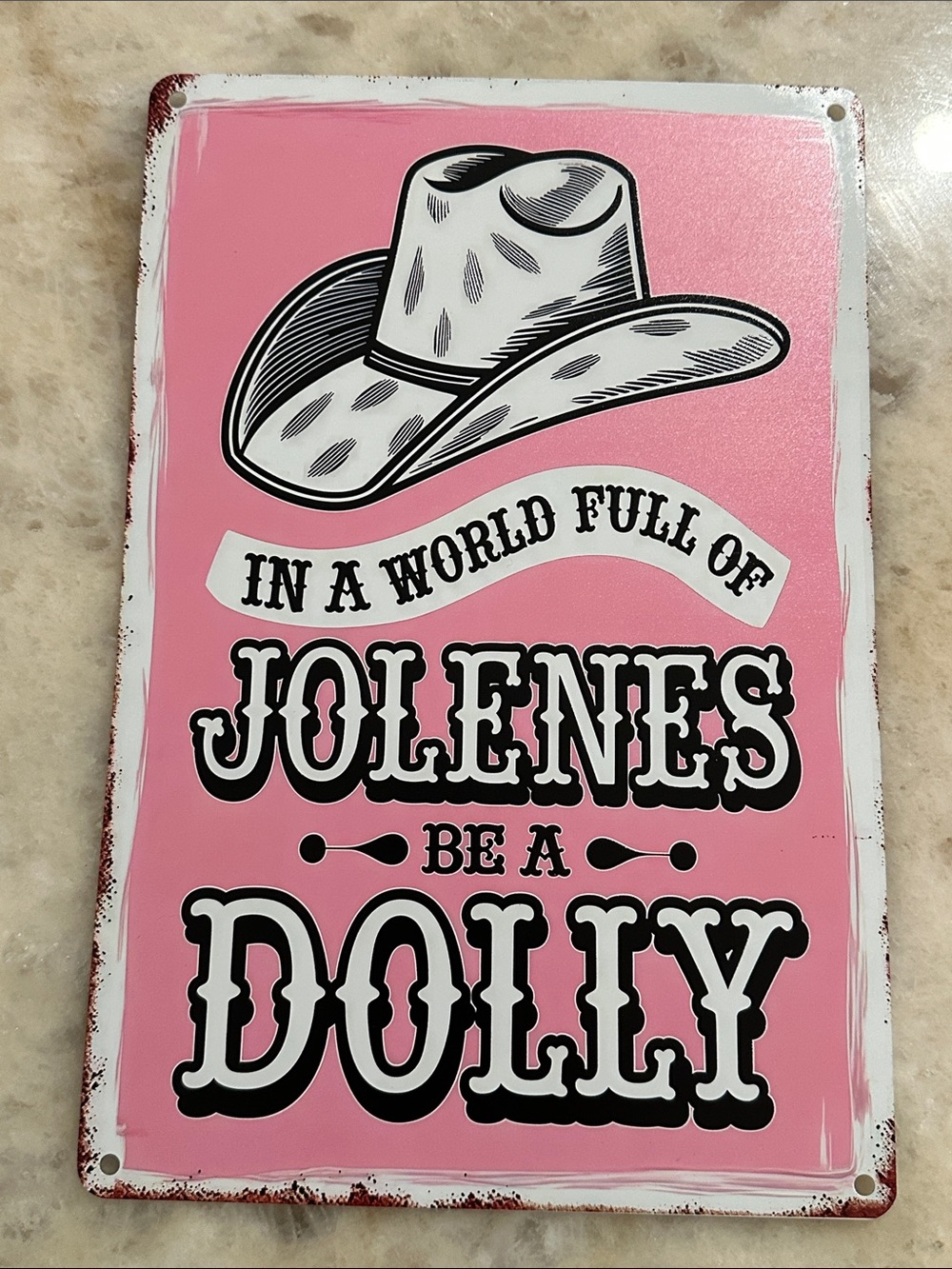Be a Dolly Pink Wall Sign - Inspirational Home Wall Decor